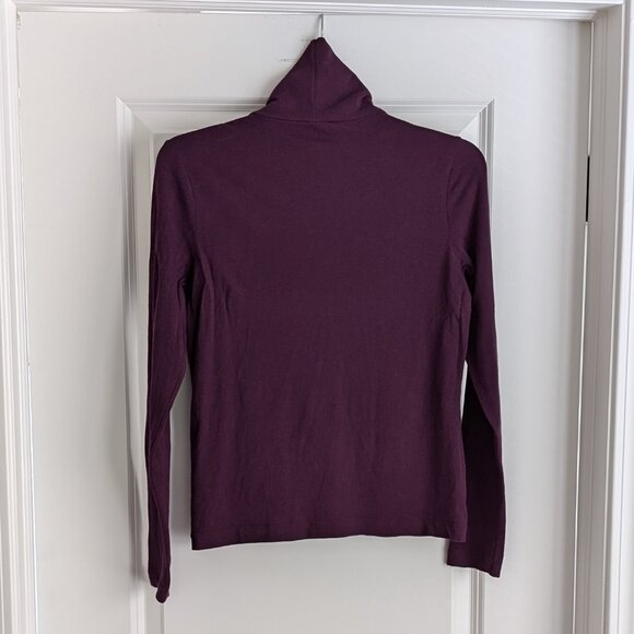 Banana Republic Timeless Turtleneck, Pinot Noir Purple, XS - Picture 3 of 5